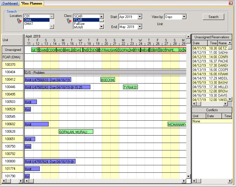 Res planner | auto rental software